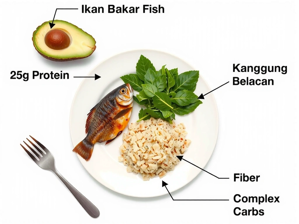 Annotated Malaysian Dinner Plate